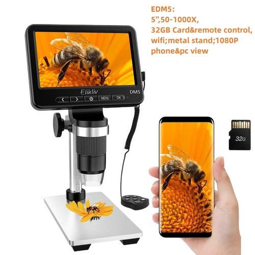 Elikliv Digital Microscope with Screen HD Camera for PCB Soldering Error Coins - Picture 16 of 26