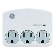 GE 3-Outlet Surge Protector Wall Tap, White Model 35122