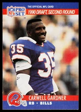 Carwell Gardner, 1990 Pro Set, #711, Buffalo Bills, RC
