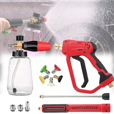#ad 4000PSI Snow Foam Cannon Gun Car Wash Soap Lance Sprayer Pressure Washer Bottle $38.98