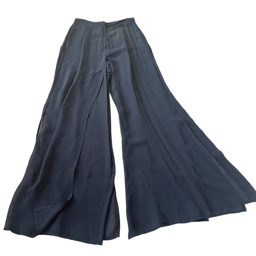 Tadashi schwarz transparent Netz weites Bein Hose 4 26 Festival Whimsigoth Fee Grunge - Bild 8 von 15