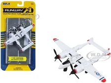LOCKHEED P-38J LIGHTNING AIRCRAFT "US ARMY AIR FORCE" DIECAST BY RUNWAY24 RW175