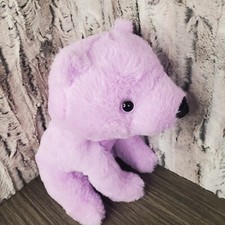 World Plush Lavender Purple Teddy Bear, Sitting 11", Original Paper Tags
