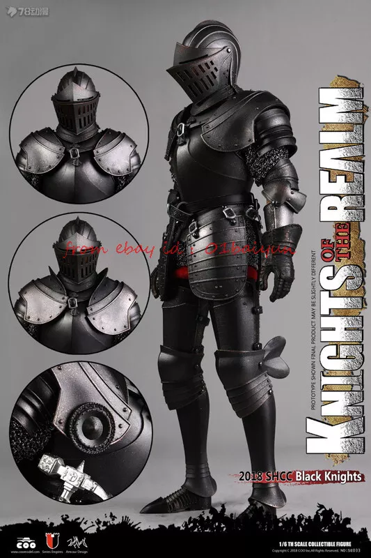 Coomodel Se035 1 6 Die Cast Alloy Knights Of The Realm Black Knight Action