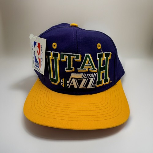 Vintage NBA Utah Jazz Twill Sports Specialties Snapback Script Hat Youngan - Picture 15 of 15