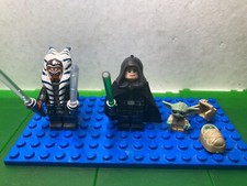 MINIFIGURAS - STAR WARS -  LUKE SKYWALKER, AHSOKA TANO Y GROGU VERSIÓN MOCHILA