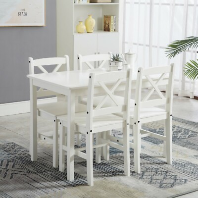 Klassisches Massivholz Esstisch und 4 oder 2 Stühle Set Küche Haus
