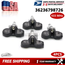 4PCS 36236798726 433MHz TPMS Tire Pressure Sensor For BMW Mini 135i 2008 2009 US