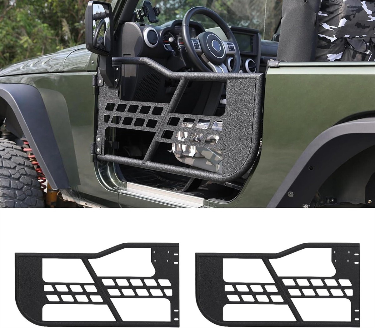1997-2006 Jeep Wrangler TJ Off Road Tube Half Doors | Set of 2
