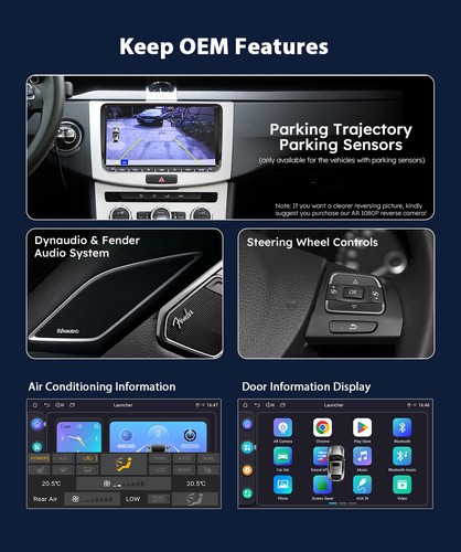 Plug & Play 9inch Screen JOYING Android 13 CANBUS Car Stereo for VW, Seat, Skoda - 第 6/17 張圖片
