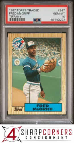 1987 TOPPS TRADED TIFFANY #74T FRED McGRIFF BLUE JAYS HOF PSA 10