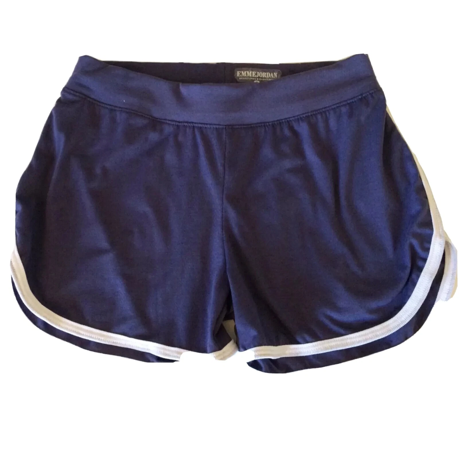 Pantaloncini donna Emme Jordan taglia small viola bianco foderati laterali mini look anni 80 90