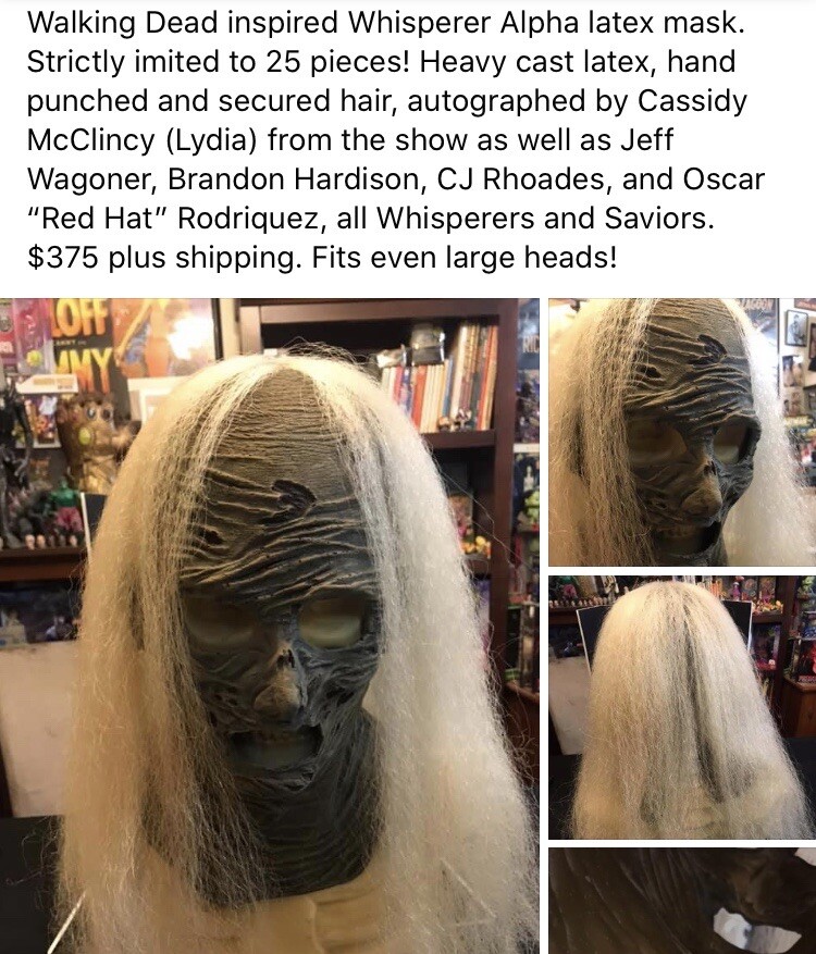 walking dead alpha mask signed - image 8