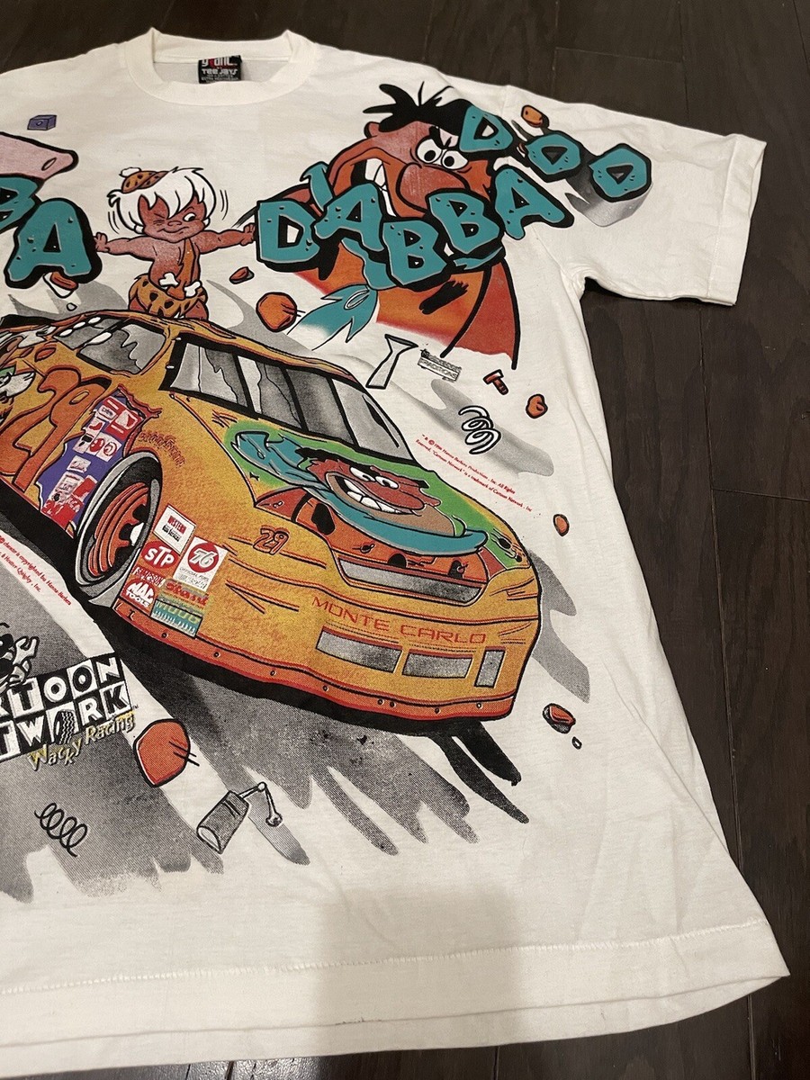 Vintage NASCAR X The Flintstones Cartoon Network Wacky