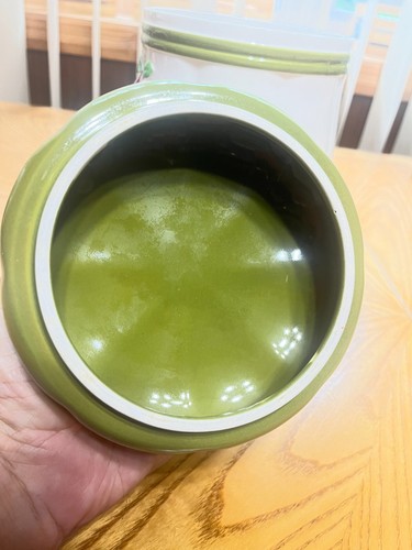 BIDÓN DE COCINA DE CERÁMICA CON UVAS MANZANA LIMÓN PERA Y CEREZAS 10" DE ALTO - Imagen 7 de 9