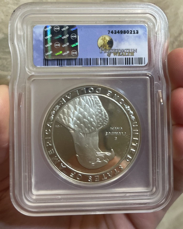 1983S MINT LA SPECIAL OLYMPICS COMMEMORATIVE DOLLAR ICG PF70 ULTRA CAMEO GRADED - Image 3 of 3