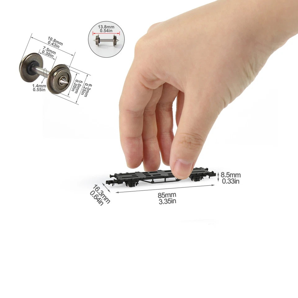 Evemodel Model Trains N Scale 1:150 Flat Car EU Wagon for Container C15061 - Image 3 of 4