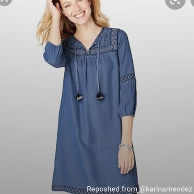 sachin and babi light blue dress Johanna Ortiz Arrecifes Embroidered Long-Sleeve Mini Dress main image 0