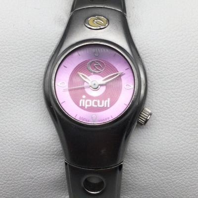 Rip Curl Watch Women 21mm Pink Round Dial Silver Tone New 