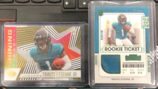 Lot Of 2 2021 Panini Travis Etienne Jr. Shining Stars Rookie Ticket Jersey Cards