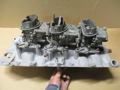1968 Corvette 427 400hp Tripower Oval Port Intake and Carbs GM 3919850 3659 4055