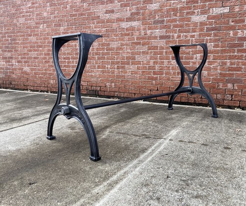 34” Counter Height Industrial cast iron table legs base embossed Cincinnati OH - Picture 2 of 12