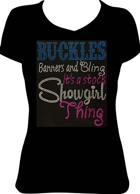 NWT Buckles Banners Showgirl Rhinestone White TShirt Sparkle Bling 2X Women kpop
