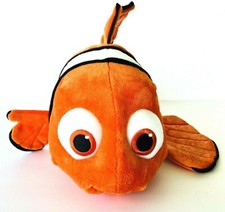 Disney Store Finding Nemo Plush Toy 19" Clown Fish Stuffed Animal Orange White