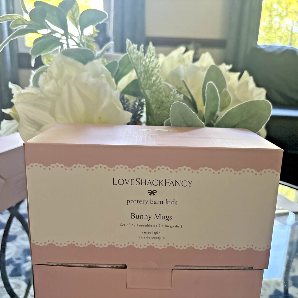Taza de granero de cerámica Love Shack fiesta de té regalo de vacaciones Disney niño conejito Pascua SET. Foto 4 de 4