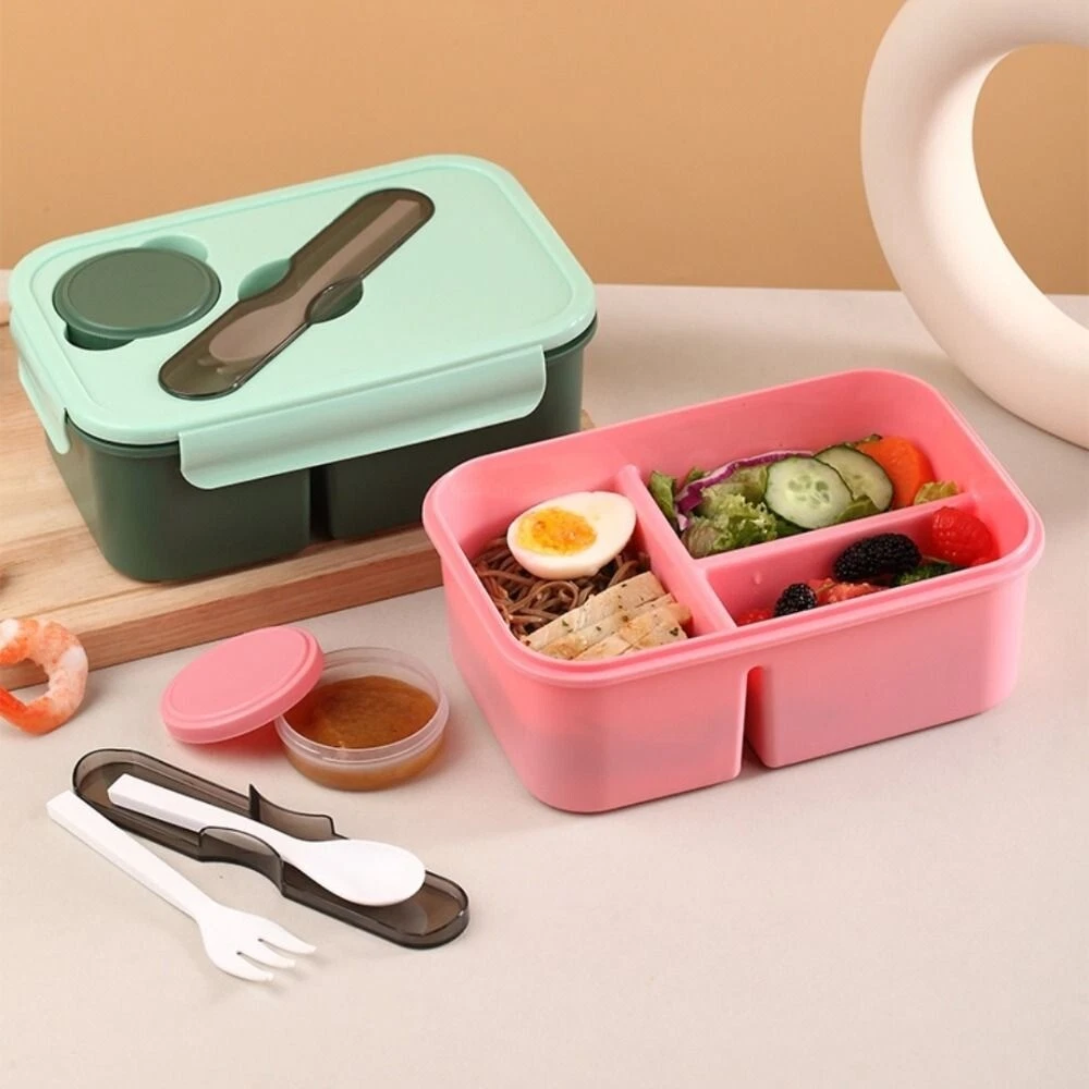2 Compartments Lunch Container Large Capacity Lunch Boxes Home