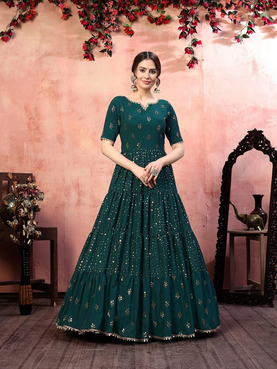 Printed Designer Party Wear Gown with Dupatta For wedding - Evilato