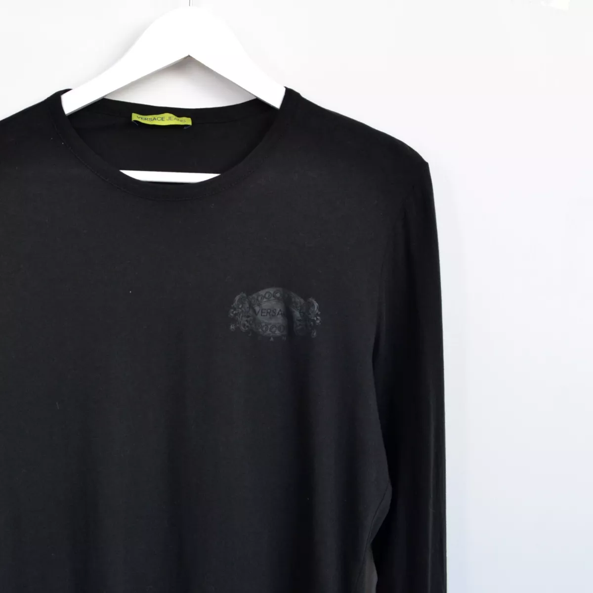Versace black long sleeve cheap shirt