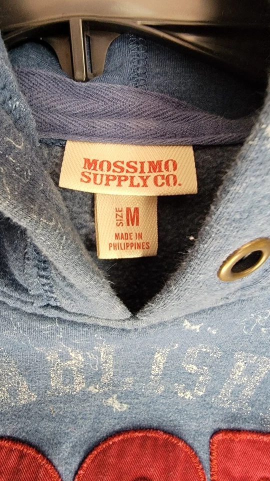 Sudadera con Capucha MOSSIMO Supply Mujer Mediana M Azul 1995 Exterior Manga Larga Foto 3 de 4