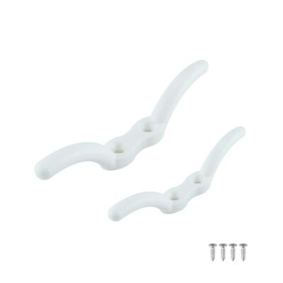 2 Pack Nylon White Rope Cleat 4'' Marine Grade