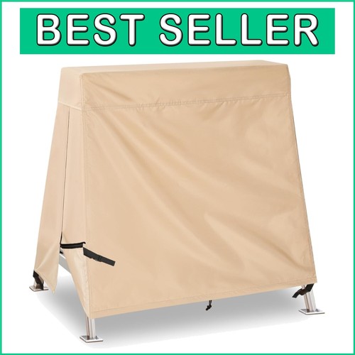 All-Weather Outdoor Swing Canopy Cover - 72" L x 55" D x 67" H - Beige Shade