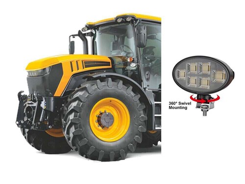 For RE269638 John Deere 5R 6R 7R 2pcs Oval Flood LED Work Light Cab Roof - Picture 6 of 6