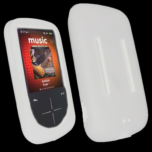 2X White Silicone Skin for SanDisk Sansa Fuze Plus+ Case MP3 Fuse+ Cover Holder - Picture 2 of 2