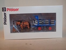 Preiser Brauereiwagen Landwehr Bier mit Kutscher 2 Pferden  30445 H0 OVP 1:87