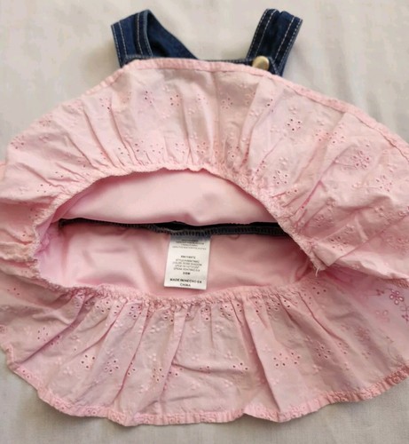 Disney Baby 3-6 Months Denim Minnie Mouse Adjustable Overall Bib Dress - Picture 5 of 9