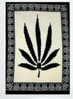 Indian Marijuana Leaf Cotton Hanging Poster Bohemian Hippie Art Tapestry