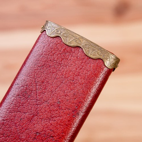 Hand-Forged Vicking Sword With Red Leather Scabbard _ Medieval Replica - Picture 6 of 15