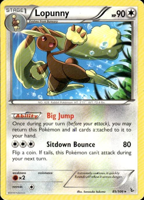 Pokemon Lopunny XY - Flashfire 85/106 Light Play LP+ or Better