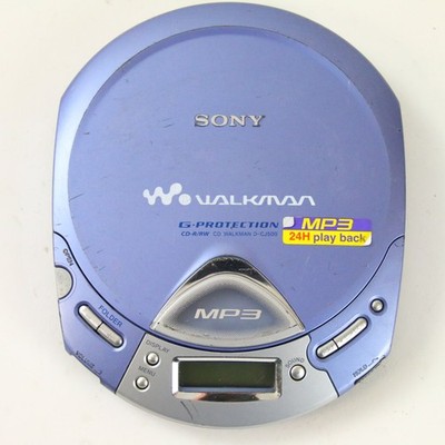 Tragbarer CD Player Sony D-CJ500 Walkman Blau MP3 Gebraucht Funktionsfähig