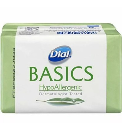 2 Pack Dial Basics Hypoallergenic Bar Soap 3.2 oz New