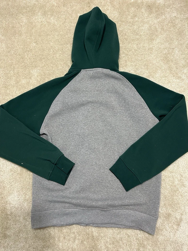 Sudadera con Capucha ENYCE Cremallera Completa De Colección Para Hombre 2XL Gris Verde Bordado Deletrear Logo Foto 2 de 4