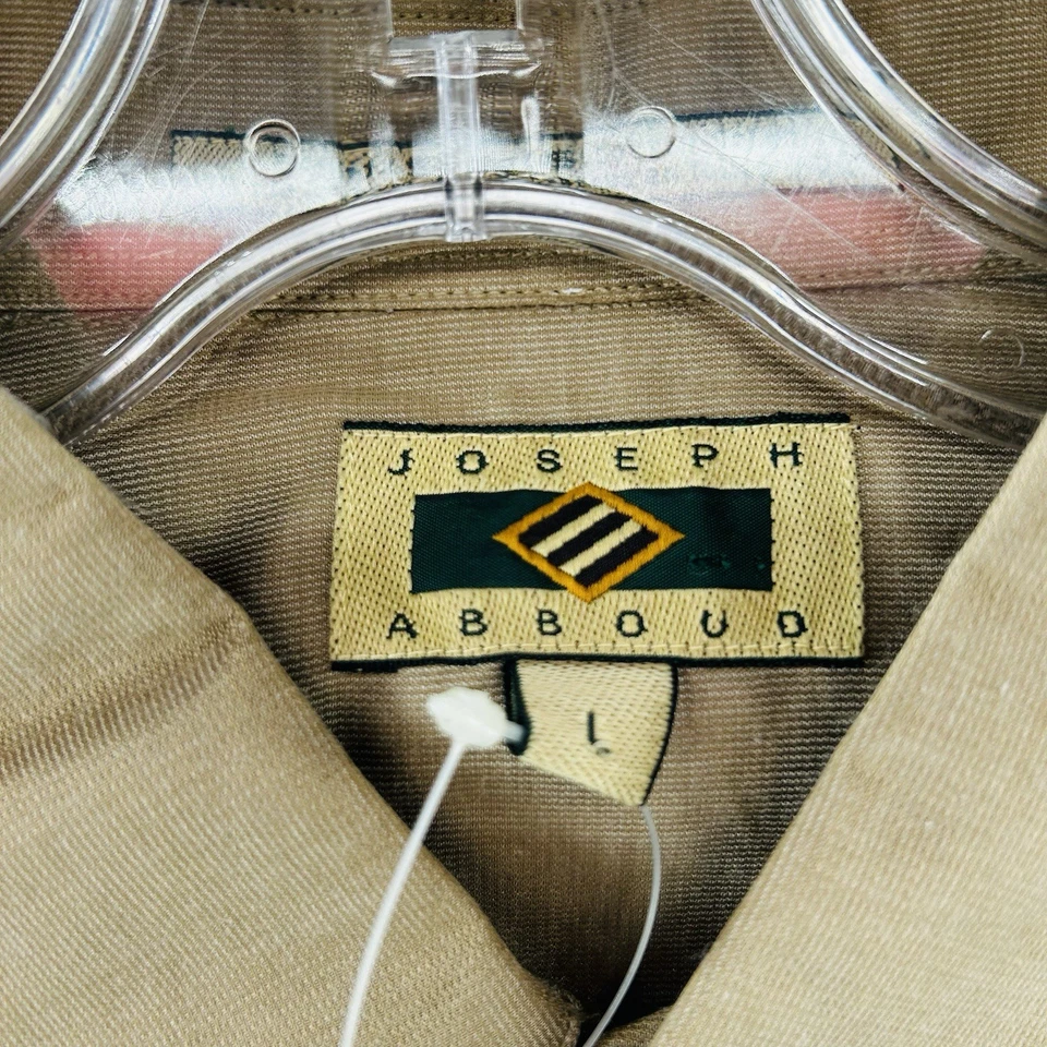 Camisa Joseph Abboud Tostada Seda y Algodón Manga Larga Para Hombre GRANDE NUEVA CON ETIQUETAS Foto 2 de 4