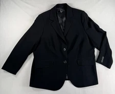 Basler Women's Black Two Button Blazer, Size 48