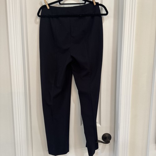 Talbots Hollywood Size 8 Black Pants Slacks Flat front Hi Rise Side Zip - Picture 2 of 8