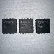  3 pc Chips P82A204 PC/AT Chipset IC, PLCC