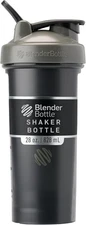 BlenderBottle Classic V2 Shaker 28oz – Protein & Pre-Workout Mixer, Black Shadow